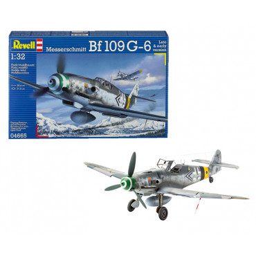 KIT PARA MONTAR REVELL AVIÃO MESSERSCHMITT BF109 G-6 LATE & EARLY VERSION 1/32 182 PEÇAS REV 04665